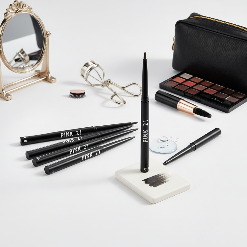 5-Pack Waterproof & Sweat-Proof Black Eyeliner Pencil -Long-Lasting, Smudge-ProofFor Bold Eye Makeup, EasyGlide Formula for Perf